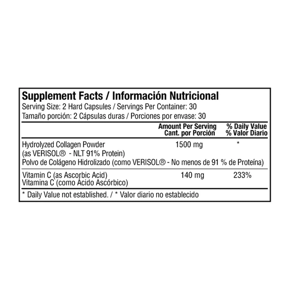HYDROLYZED COLAGENO + VC X 60 CAP - imagen adicional 3