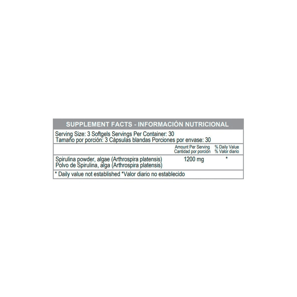 SPIRULINA LIQUIDA 1200 MG X 90 SOF - imagen adicional 3