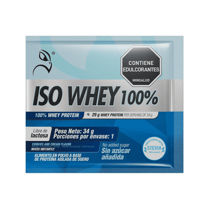 ISO WHEY 100% COOKIES AND CREAM FLAVOR 34G/12 UNID - imagen adicional 2