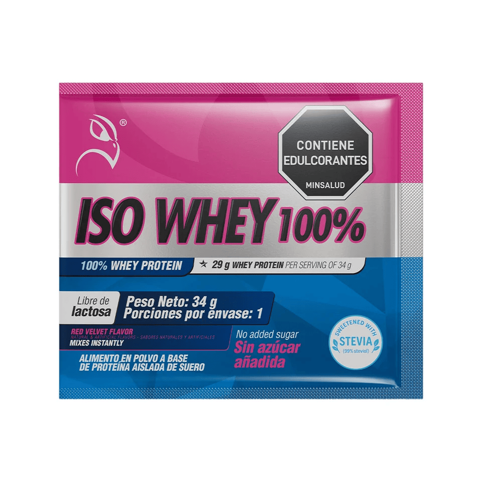 ISO WHEY 100% RED VELVET FLAVOR 34G/12 UNID - imagen adicional 2