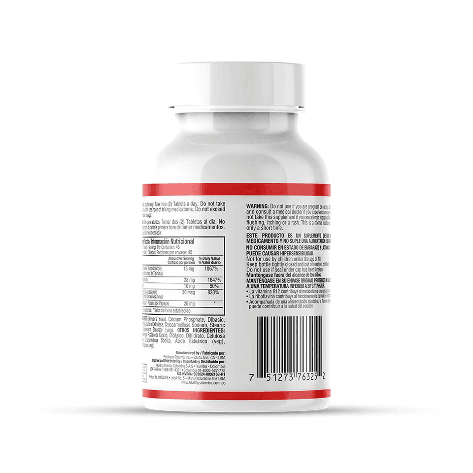 B COMPLEX X 90 TAB HEALTHY - imagen adicional 2