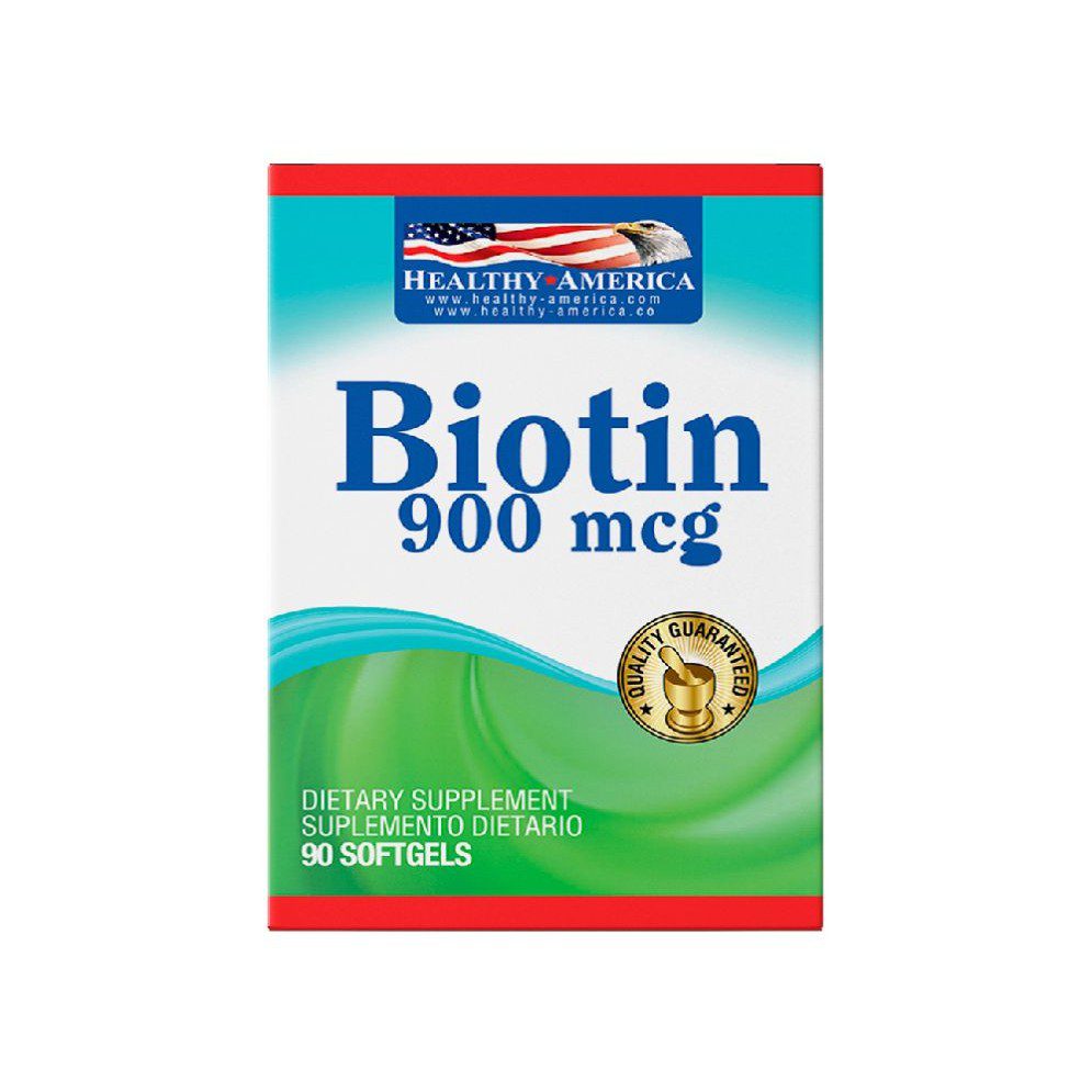 BIOTIN X 900 MCG SOFTGELS 90CT BLISTER - HEALTHY AMERICA