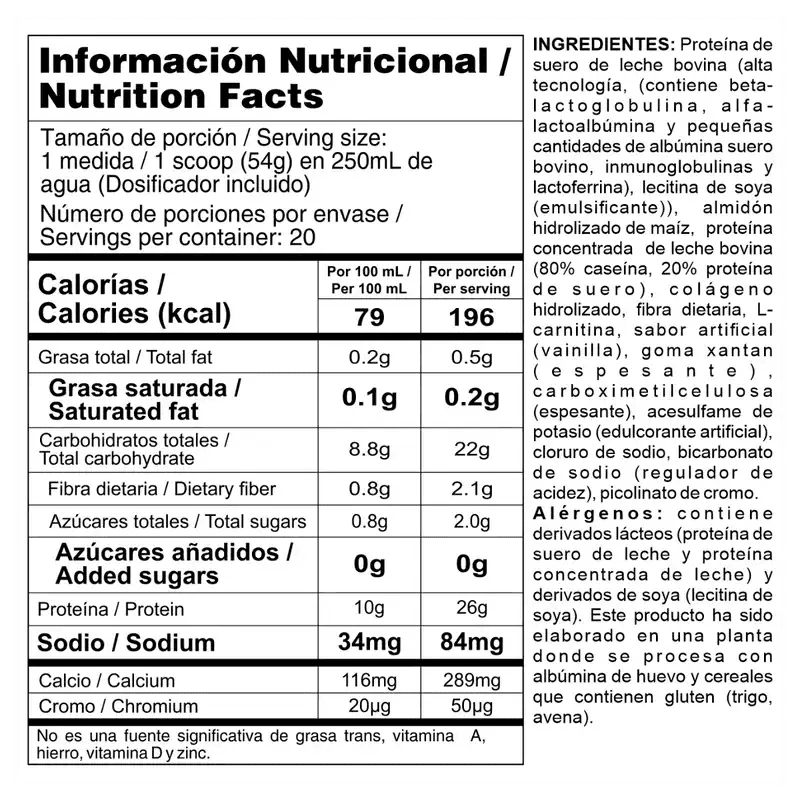 BIPRO LITE VAINILLA 2.4 LB - imagen adicional 2