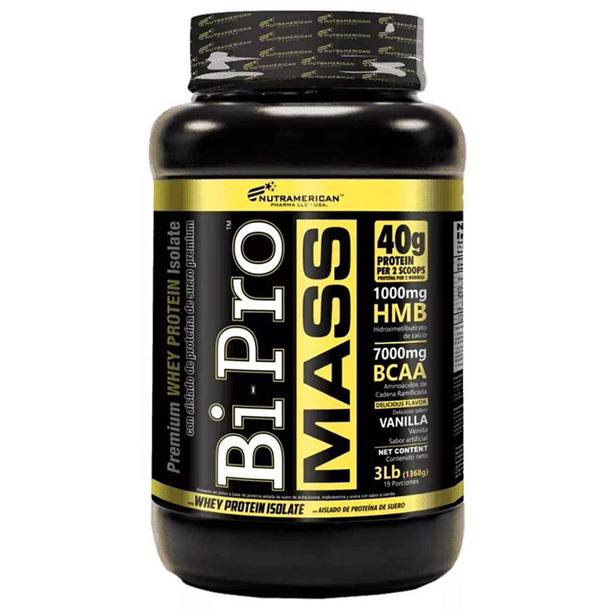 BIPRO MASS VAINILLA X 3 LB (1368g) - UPN
