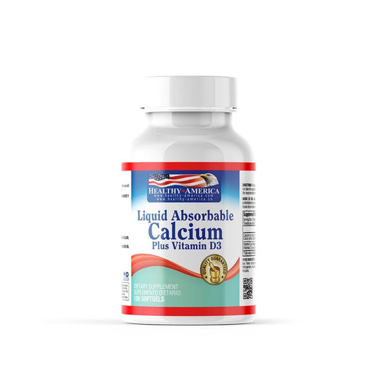 Imagen del producto CALCIO LIQUIDO 1200 MG + 400 IU x 100 PERLA HA de Healthy America en Giravital