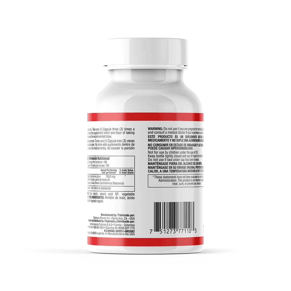 CARTILAGO DE TIBURON 750MG X 100 CAP HA - imagen adicional 2