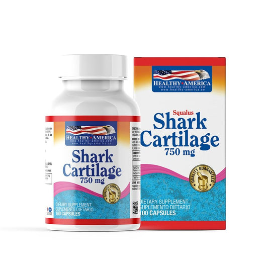 Imagen del producto CARTILAGO DE TIBURON 750MG x 100 cápsulas HA de Healthy America en Giravital