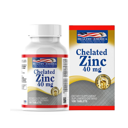 Imagen del producto CHELATED ZINC 40MG x 100 TAB HA de Healthy America en Giravital