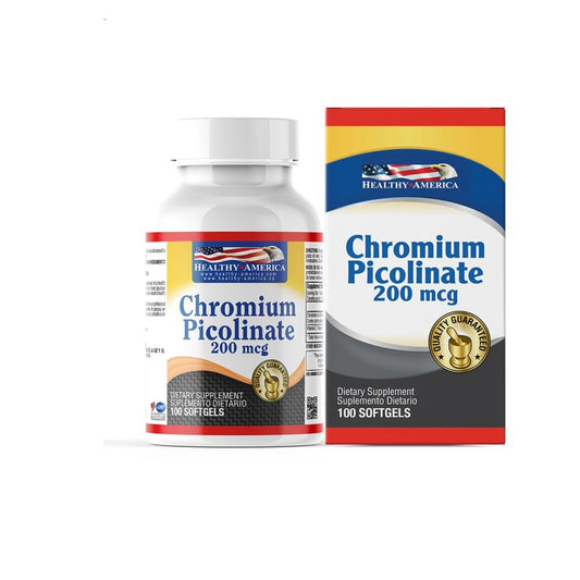 Imagen del producto CHROMIUM PICOLINATE 200 MG x 100 TAB HA de Healthy America en Giravital