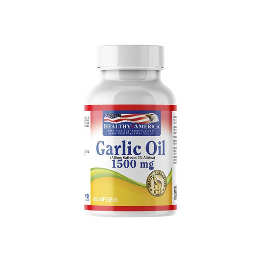 Imagen del producto GARLIC OIL 1500 MG x 100 SOFG de Healthy America en Giravital