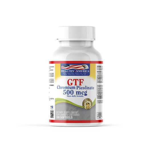 GTF CROMIUM PICOLINATE 500 MG X 100 SOF - HEALTHY AMERICA