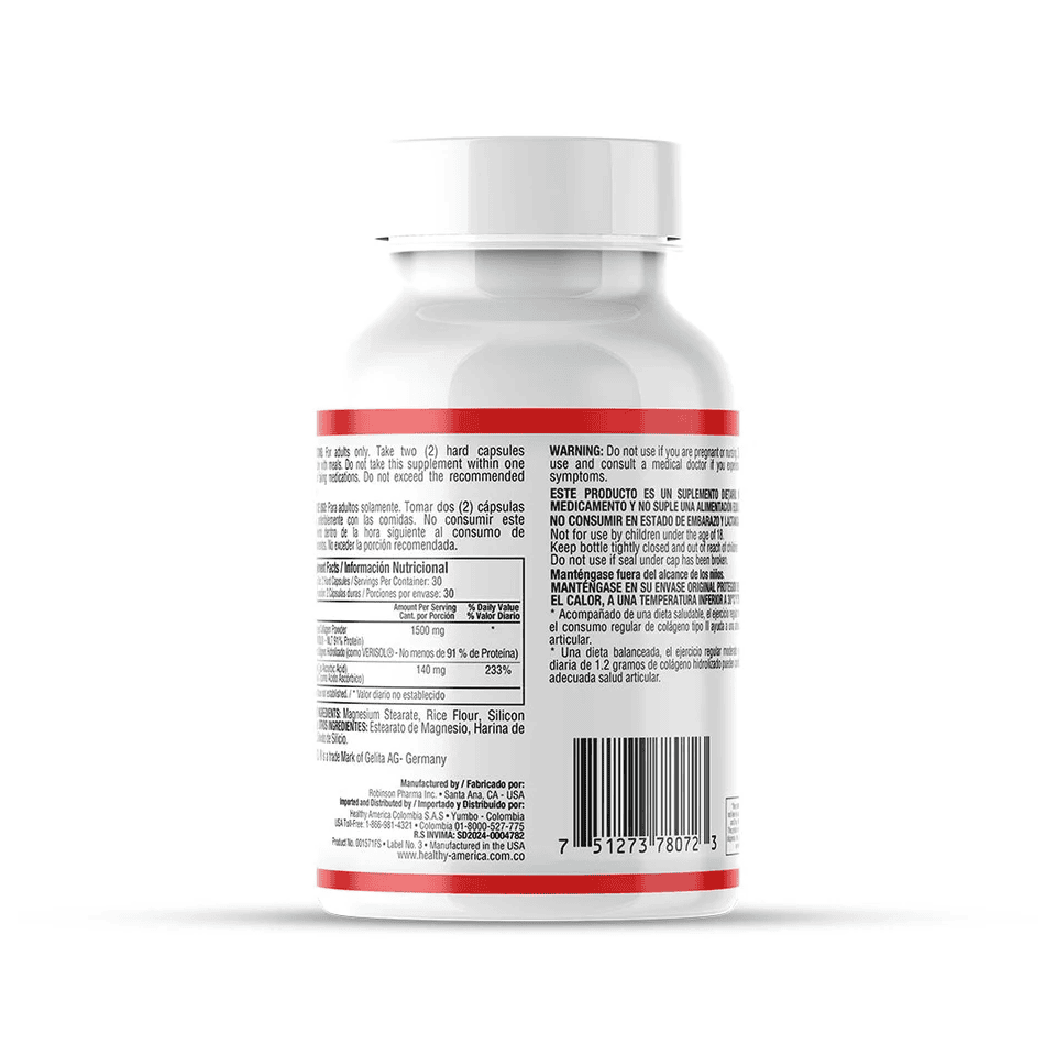 HYDROLYZED COLAGENO + VC X 60 CAP - imagen adicional 2