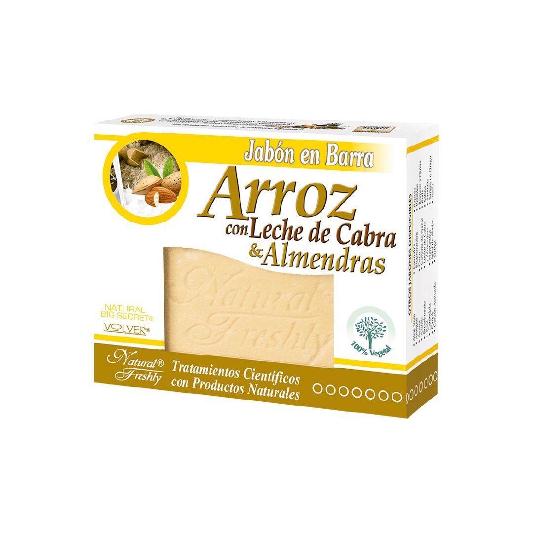JABON DE ARROZ LECHE DE CABRA Y ALMENDRAS - FRESHLY