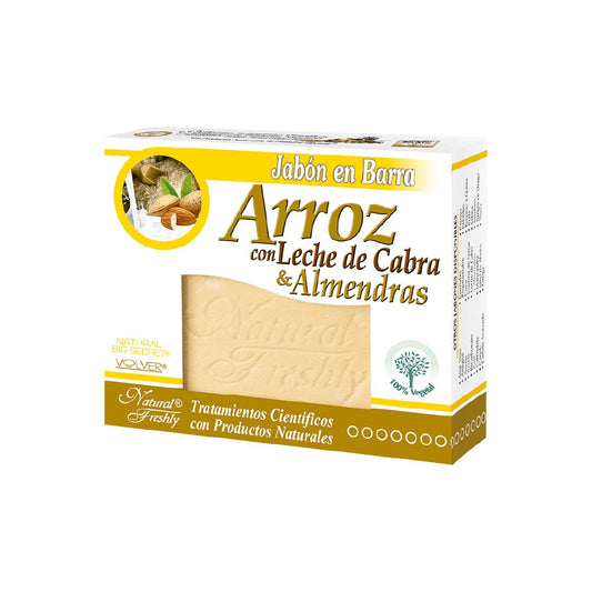 JABON DE ARROZ LECHE DE CABRA Y ALMENDRAS - FRESHLY