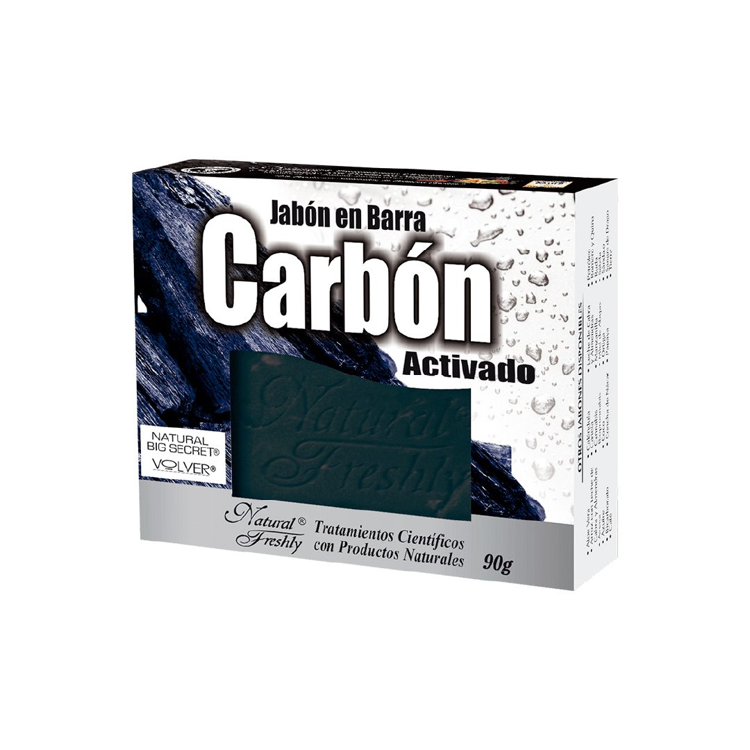 JABON DE CARBON ACTIVADO X 90 GR - FRESHLY