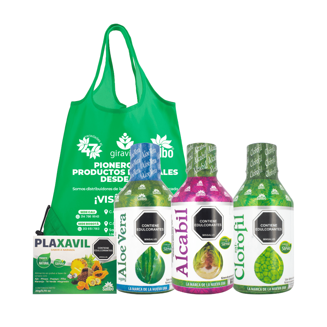 KIT DETOX (ALCABIL ALOE CLOROFILA PLAXAVIL) - SATIBO