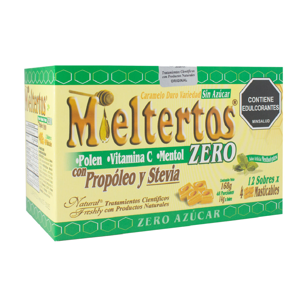 MIELTERTOS ZERO PASTILLAS MASTICABLES X 12 SOB