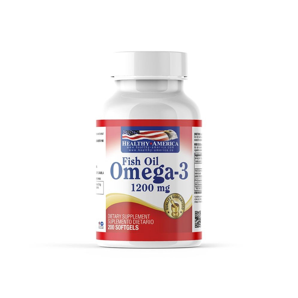 Imagen del producto OMEGA 3 1200 MG x 200 softgels HA de Healthy America en Giravital