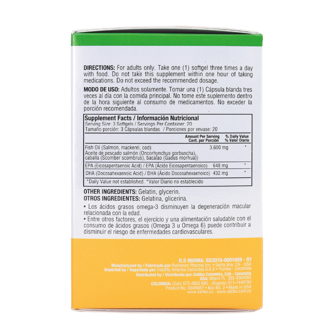 OMEGA 3 X 1200 X 60 BLISTER SATIBO