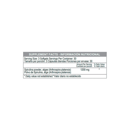 SPIRULINA LIQUIDA 1200 MG X 90 SOF - imagen adicional 3