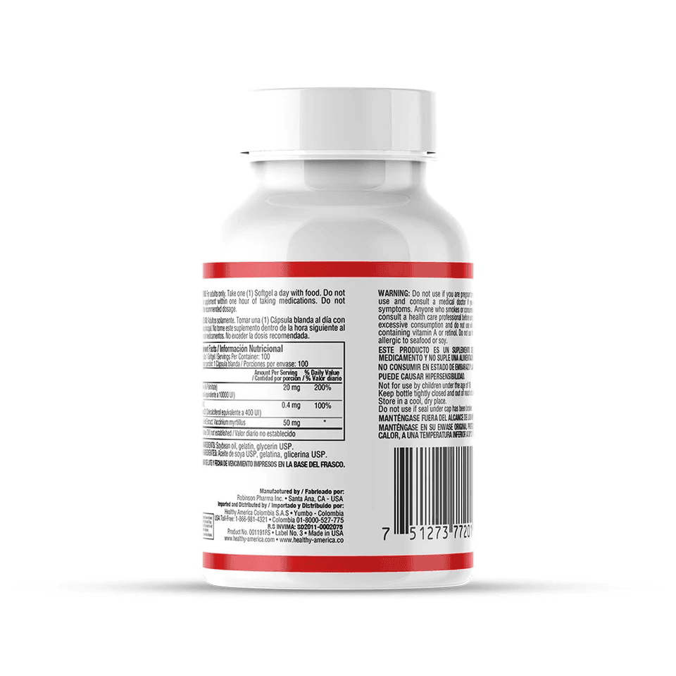 VITAMINA A 10000 IU + VITAMINA D 400 IU X 100 PERL - imagen adicional 2