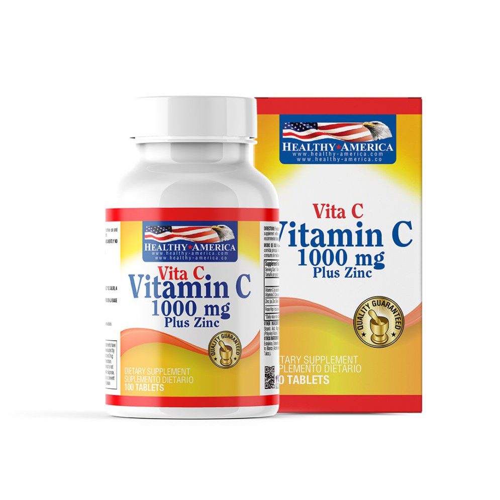 VITAMINA C 1000 X 100 TAB PLUS ZINC HEALTHY - HEALTHY AMERICA