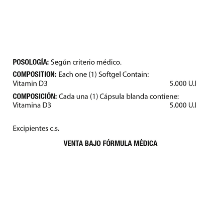 VITAMINA D3 5000IU X 100 SOFG - imagen adicional 3