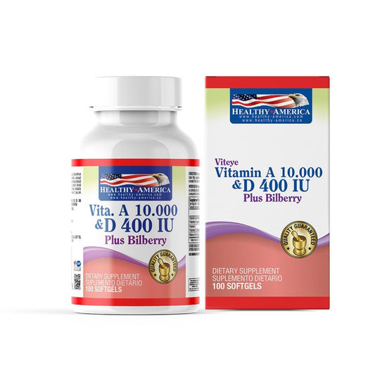 Imagen del producto VITAMINA A 10000 IU + VITAMINA D 400 IU x 100 PERL de Healthy America en Giravital