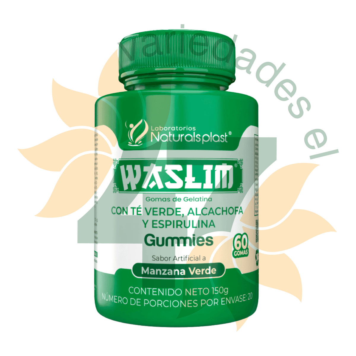 WASLIM TE VERDE GOMAS X 60 - NATURALSPLAST